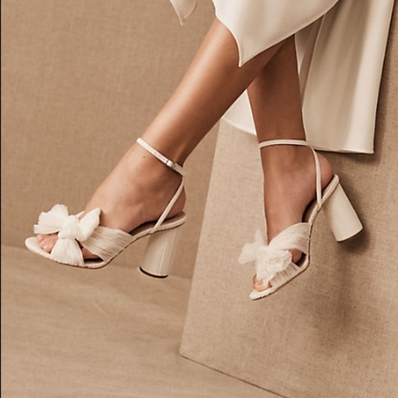 Loeffler Randall Shoes - Loeffler Randall Camellia Pearl Pleated Bow Heels
